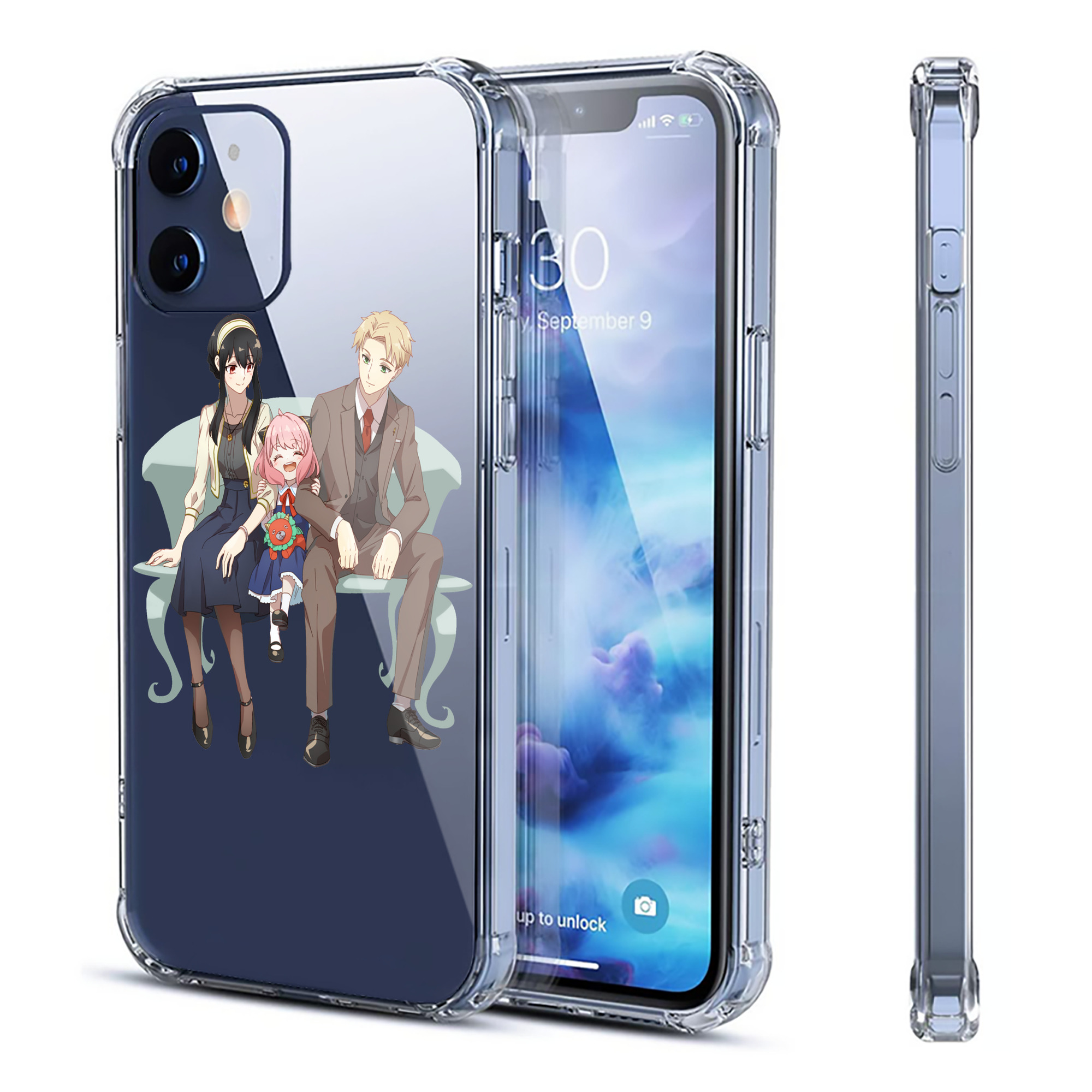 （画像用） SPY×FAMILY间谍家家酒 【iPhone 12シリーズ対応】透明スマホケース（クリアソフトケース）